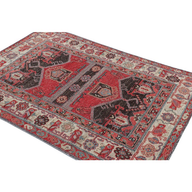Rug & Kilim Rug & Kilim’s Kurdish Tribal Style Rug in Red and Brown With Geometric Patterns For Sale - Image 4 of 7
