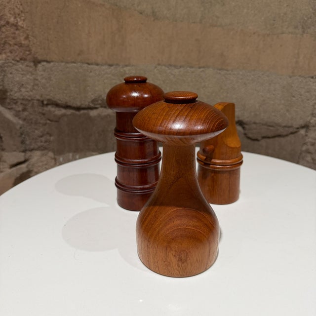 Dansk Set of There (3) Salt and Pepper Mill Designed by Jens Quistgaard for Dansk Designs. For Sale - Image 4 of 18