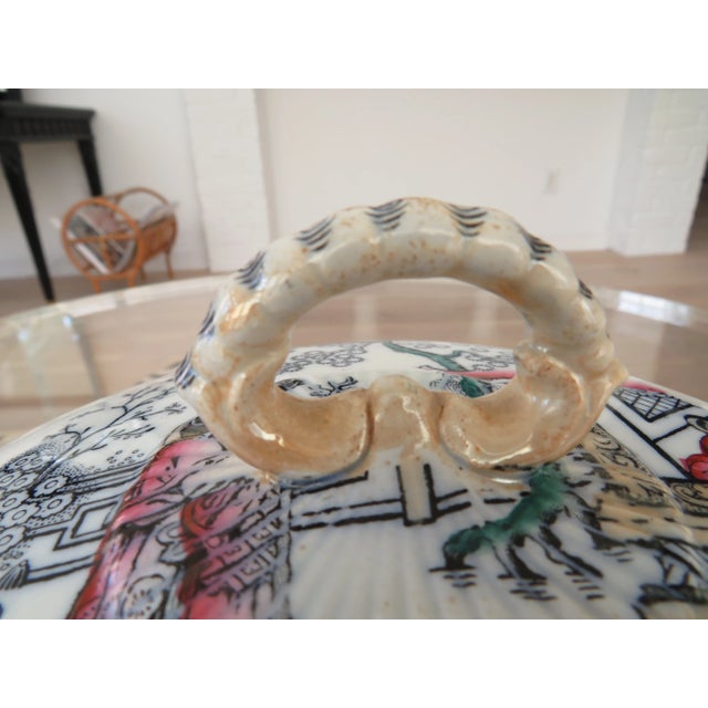 19th Century Chinoiserie Tureen With Lid by Ashworth Brothers For Sale In Little Rock - Image 6 of 12