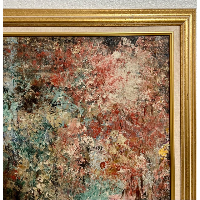 Attributed to Georges Noel, Abstract Expressionist Textured Art Informel Oil Painting Signed Noel For Sale - Image 14 of 17