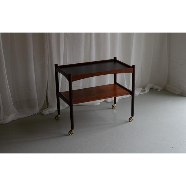 Danish Modern Rosewood Serving Trolley, 1960s For Sale - Image 10 of 18