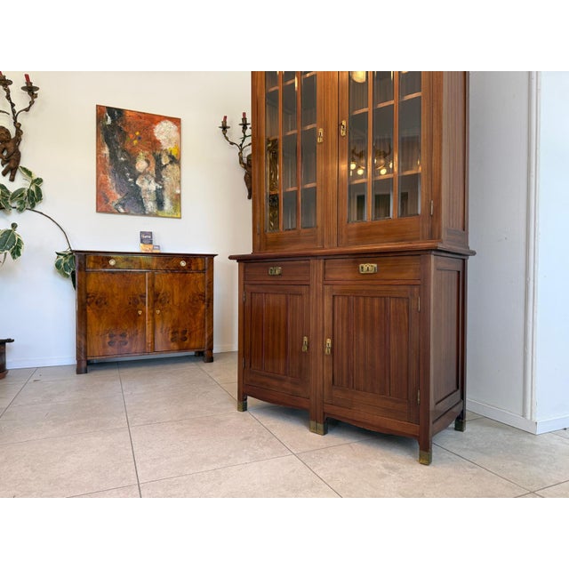 Antique Art Nouveau Display Bookcase, 1890s For Sale - Image 11 of 14