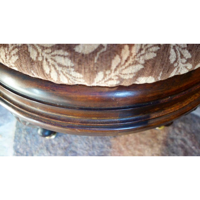 Walnut Bee-Clad Oval Stool For Sale - Image 10 of 14