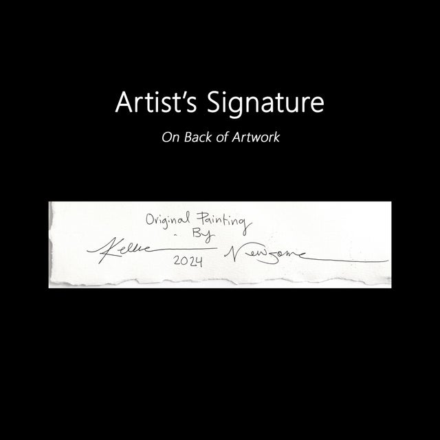 Hat Party - Colorful Floral Impressionist Painting Original Artwork by Kellie Newsome For Sale In Los Angeles - Image 6 of 6