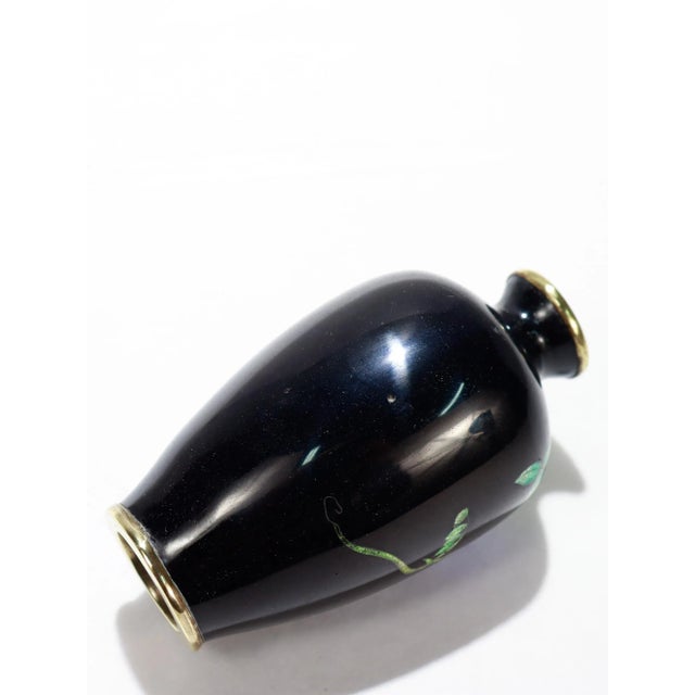 Antique Japanese Cloisonne Enamel Cabinet Vase With Wisteria For Sale - Image 14 of 14