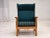 1970s, Danish highback armchair. Turkis green furniture wool, solid oak wood. Original very good condition: no smells, no...