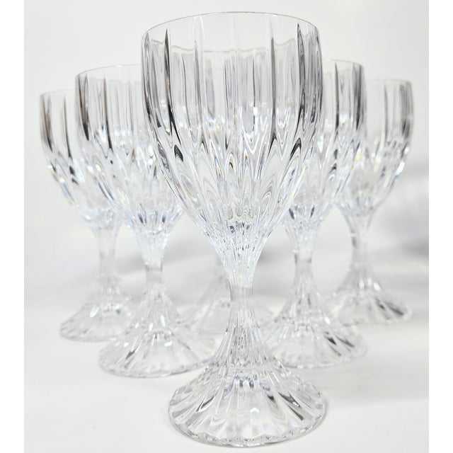 Hollywood Regency Crystal Goblets- Set of Six For Sale - Image 14 of 16