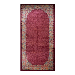 Beautiful Purple and Sky-Blue Color With Unique Florid Design Antique Chinese Peking Rug