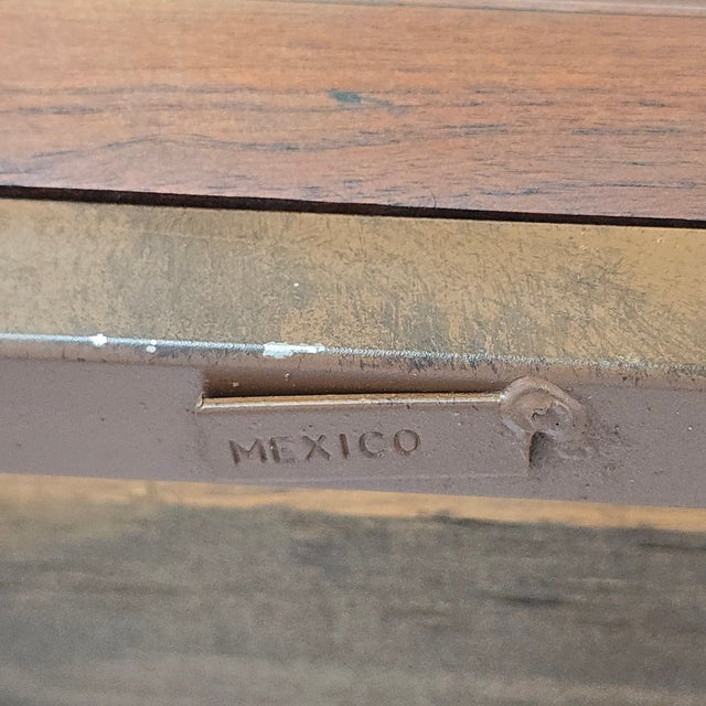 Mexports by Susana Molina Mesquite Wood and Iron Console Table For Sale - Image 10 of 17