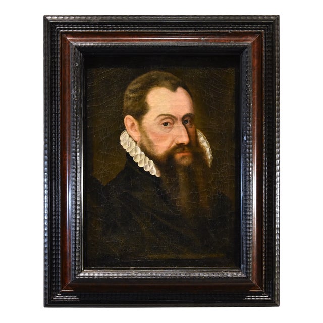Circle of Frans Pourbus, Portrait of a Man, 1570, Oil on Canvas For Sale