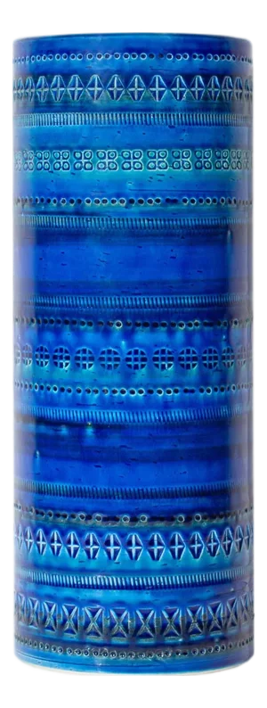 Rimini Blue Crate & Barrel Ceramic Vase Designed by Bitossi