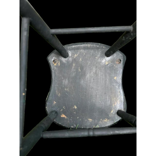 Antique Primitive Black Farmhouse Chair For Sale - Image 10 of 11