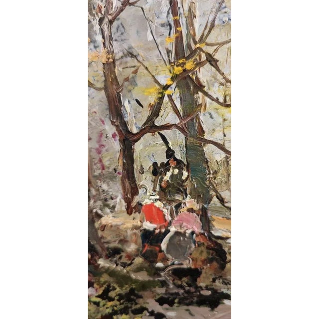 Ezelino Briante, Nel bosco, Oil on Cardboard, Framed For Sale - Image 4 of 12