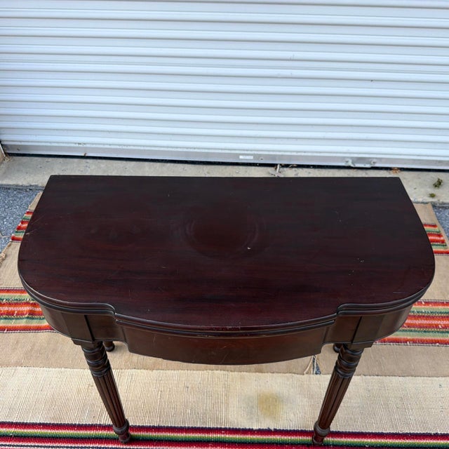 Antique Sheraton Mahogany Flip-Top Games Table, Baltimore, Circa 1810s For Sale - Image 9 of 18