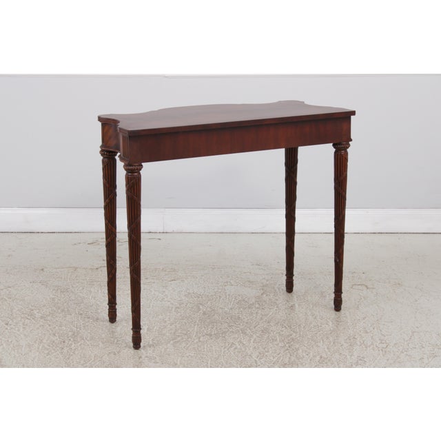Maitland - Smith Maitland Smith Flame Mahogany Federal Style Console Table For Sale - Image 4 of 17
