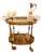Neoclassical Brass Serving Trolley, 1960s For Sale