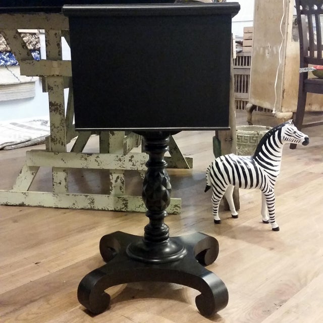 Black Pedestal Nightstand Chairish