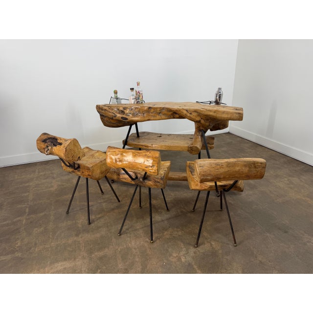 Mid 20th Century Set of Three Sculptural Brutalist Organic Mexican Modern Dining / Accent Chairs For Sale - Image 10 of 18
