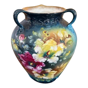 Antique Royal Bonn Vase Victorian Porcelain by Franz Mehlem