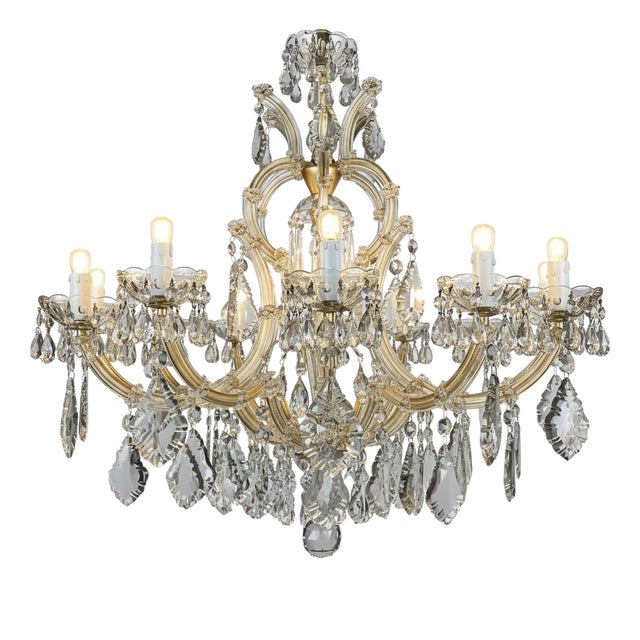 Maria Teresa Crystal Living Room Chandelier, 1950 For Sale