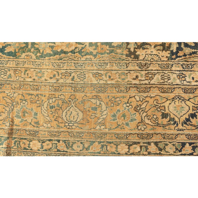 Authentic 19th Century Persian Meshad Handmade Wool Rug For Sale - Image 4 of 8