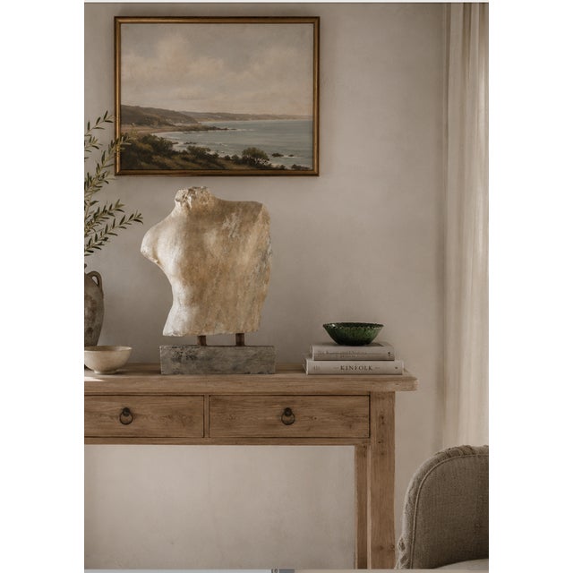 Carved Marble Roman Statue Torso For Sale - Image 4 of 5