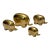1970s Hollywood Regency "Pudgy" Brass Elepant Family Paperweights - Set of 4 For Sale