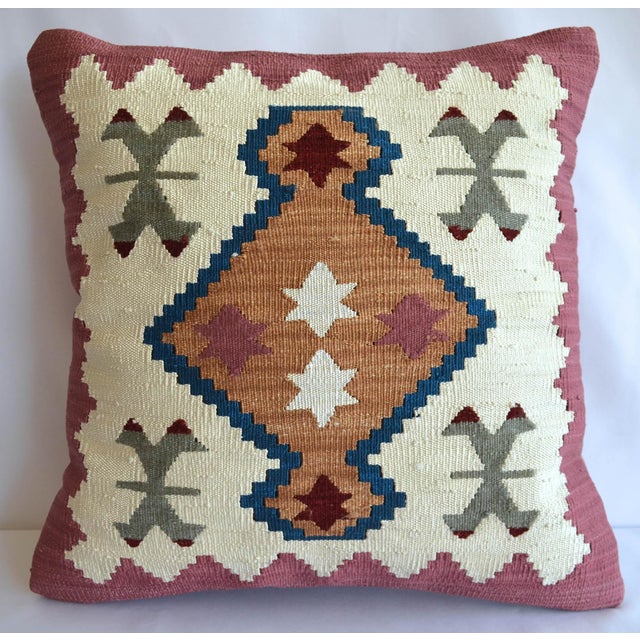 Hand Woven Silk Pillow Cover Traditional Turkish Pattern Throw