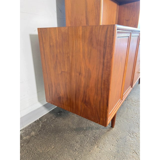 C. 1960s Kipp Stewart for Drexel Declaration Two Piece Walnut Credenza For Sale - Image 11 of 13