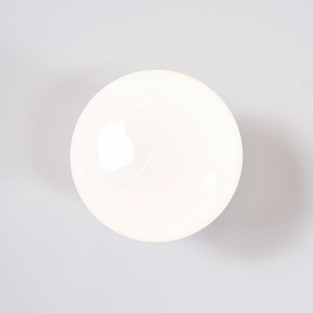 Opaque Glass and Bakelite Knob Ceiling Lamp, 1950s For Sale - Image 3 of 8
