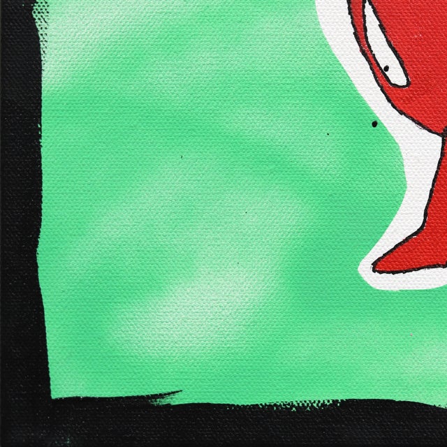 Red Guy - Pop Art Cartoon Character Inspired Acrylic Painting on Canvas Original Artwork by Randy Morales For Sale - Image 4 of 8