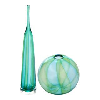 Hand-Blown Murano Glass Pair For Sale