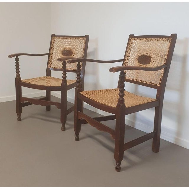 Monastery Medaillon Webbing Armchairs, 1930s, Set of 2 For Sale - Image 11 of 18