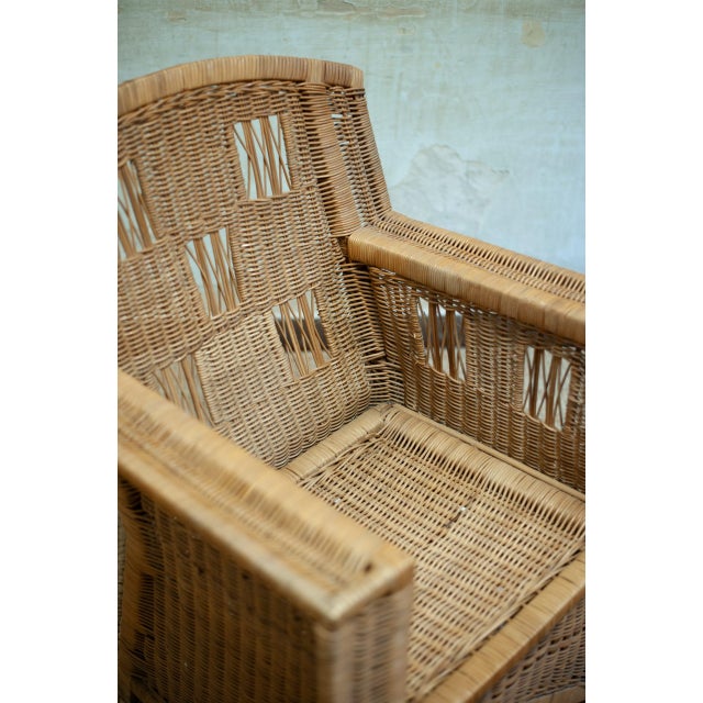 Ascona Model Wicker Chairs by Vivai Del Sud, 1970s, Set of 2 For Sale - Image 9 of 12