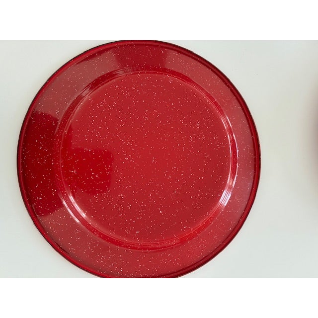 Contemporary Pottery Barn Enamel Dinner Set of 10 Plates and Bowls For Sale - Image 3 of 7