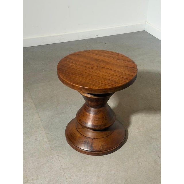 Sculptural Conical Stool in Mahogany For Sale - Image 4 of 8