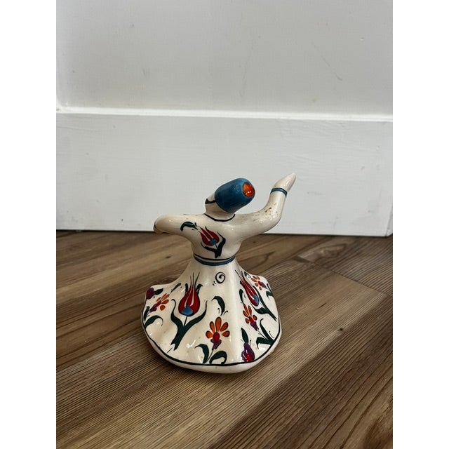 Small, Handmade Ceramic Whirling Dervish Figurine From Kütahya For Sale - Image 4 of 6