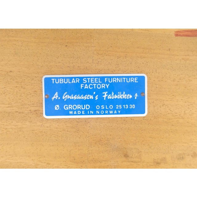 Poul Cadovius Danish Mid Century Modern Teak Top Chrome Legs Folding Desk Mint For Sale - Image 4 of 12