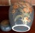 Mid 20th Century Glossy Gray & Peach Orchid Motif Ginger Jar For Sale - Image 5 of 7