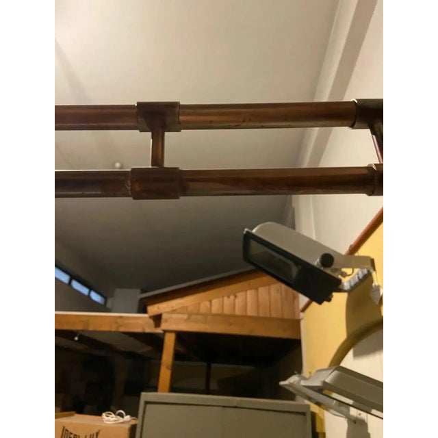 A 1950s Industrial Copper Finished Iron Italian Extendable Wall Lamp For Sale - Image 9 of 12