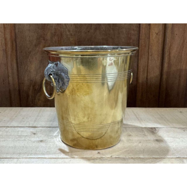 1930s brass champagne bucket - PAUL RUINART - H=20cm D=20cm