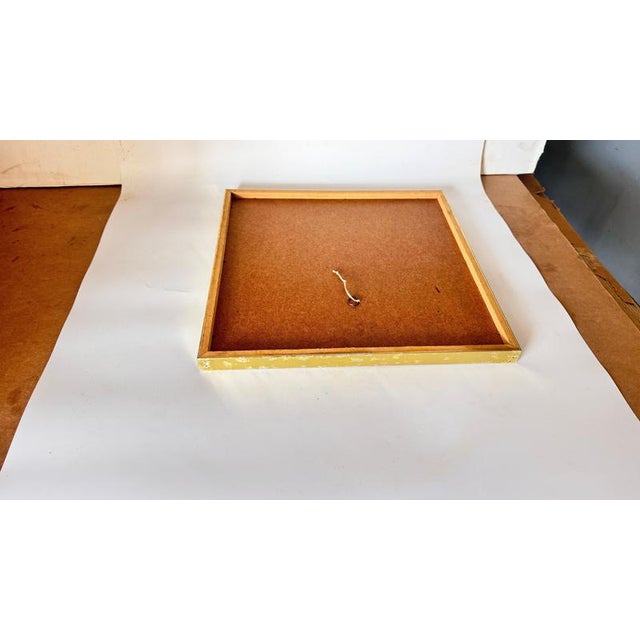 Modern Embossed Gold Shell Artwork with Metallic Finish & Layered Framing, 1960s For Sale - Image 17 of 18