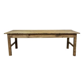 Early 20th Century Poplar Farmhouse Table For Sale
