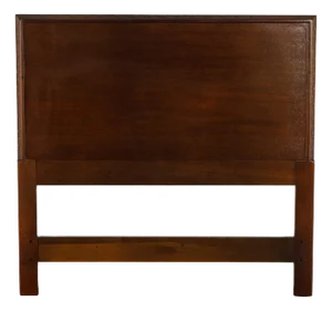 Taliesin' Mahogany Twin Sized Bed Headboard by Frank Lloyd Wright, 1955, Signed