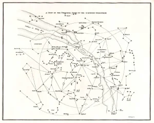 Reproduction Celestial Star Map of the Northern Hemispher