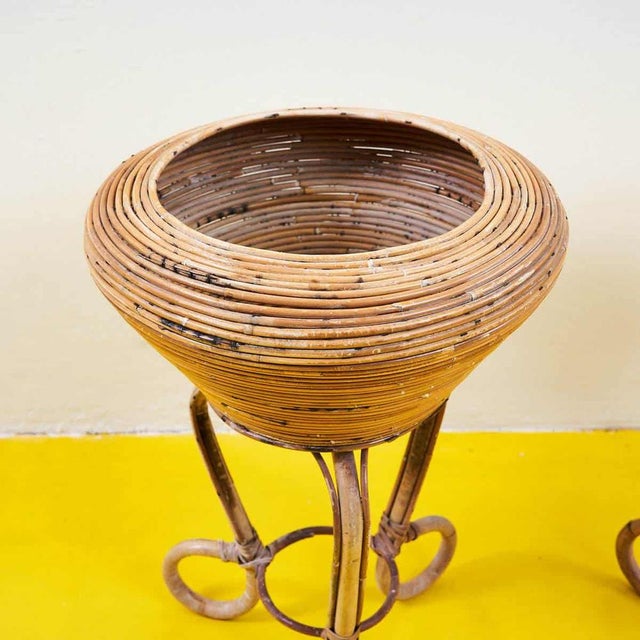 Pair of bamboo vase holders height: 58 width: 43 additional information style: vintage production period: 1970 -1979...