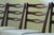 Wood Brutalist Dark Oak Chairs in Light Upholstery, Denmark, 1960s, Set of 6 For Sale - Image 7 of 15