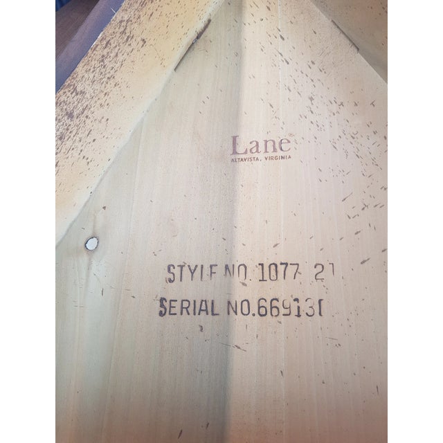 1960s Lane Furniture Vintage Triangular Drop Leaf Handkerchief Accent Table For Sale In Washington DC - Image 6 of 7