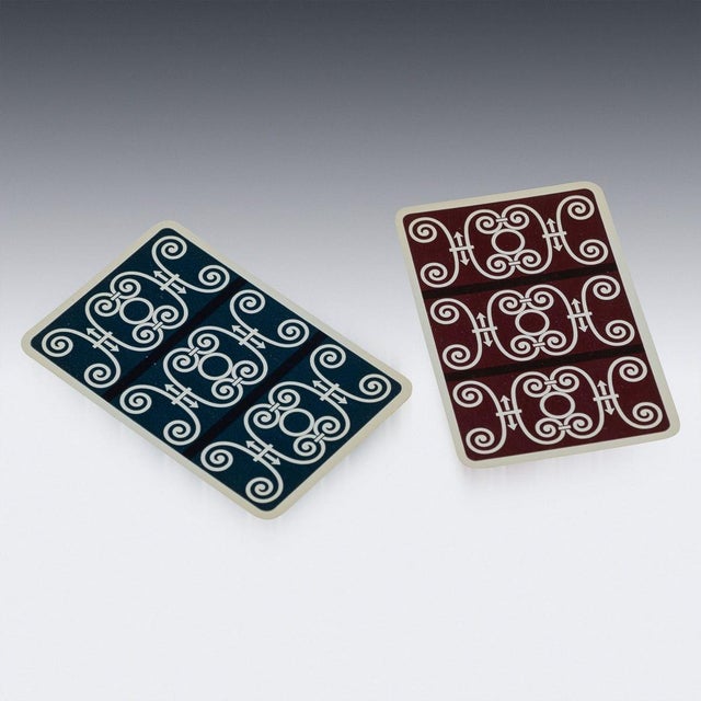 Vintage French Silver Playing Cards Table Set by Hermès, 1960s For Sale - Image 13 of 15