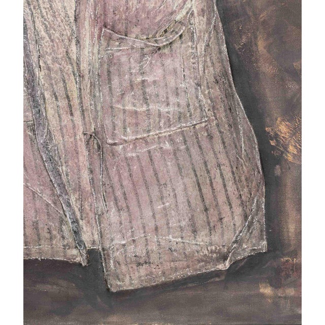 1980s Mixed Media on Linen With Assemblage Elements, 1982 For Sale - Image 5 of 9